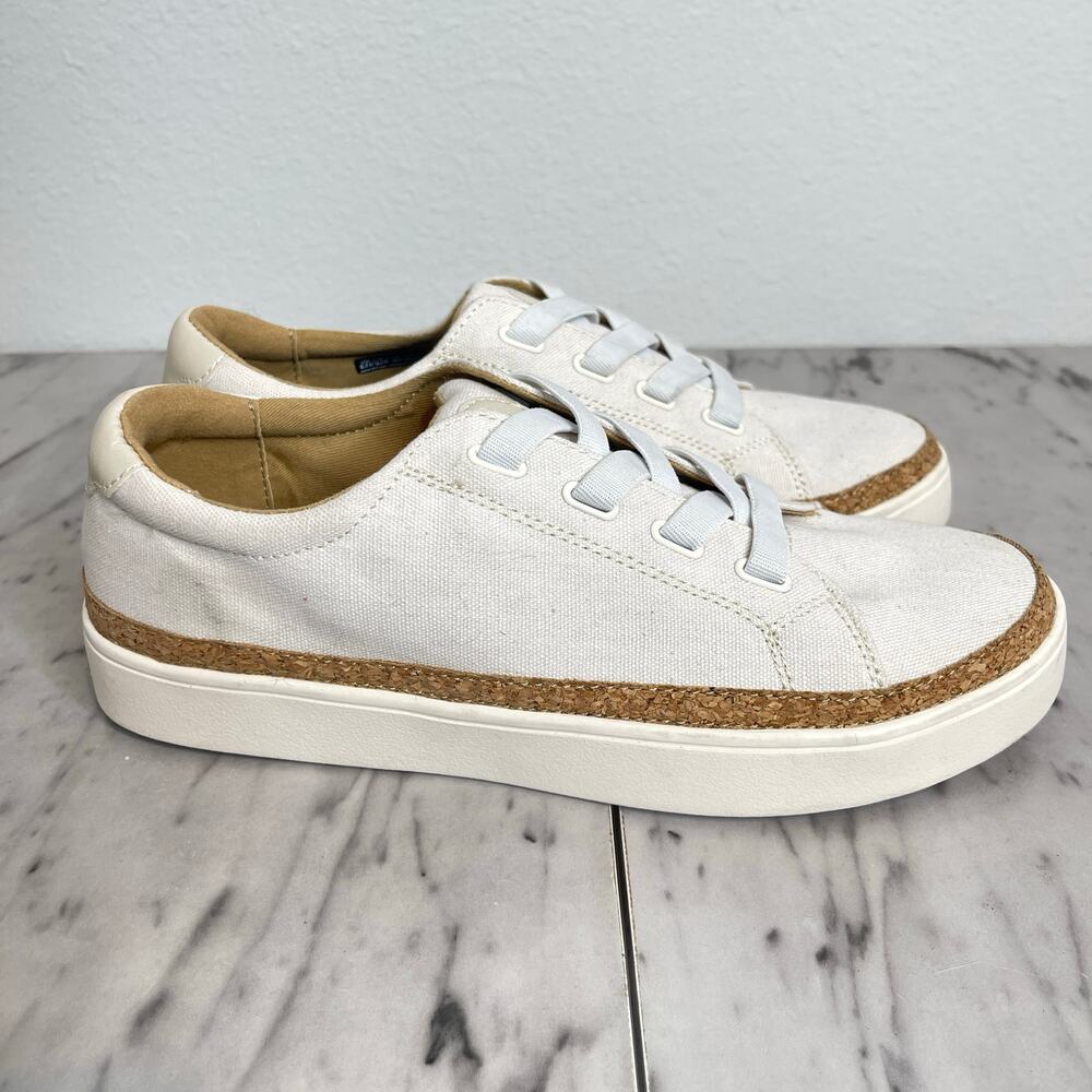Revitalign Hermosa Cream Canvas Sneakers Women’s 8.5W Comfort Cork Sole Shoes - Picture 6 of 9